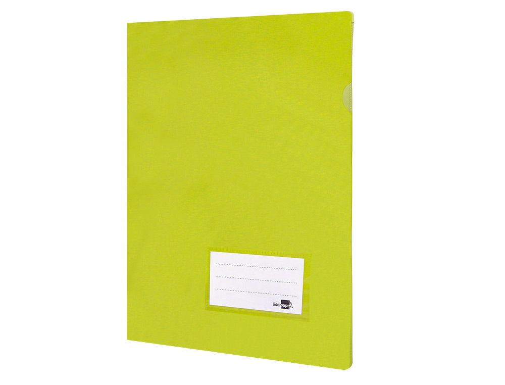 BOLSA DOSSIER LIDERPAPEL DIN A4 POLIPROPILENO 180 MICRONS AMARELO FLUOR OPACO 20 FOLHAS
