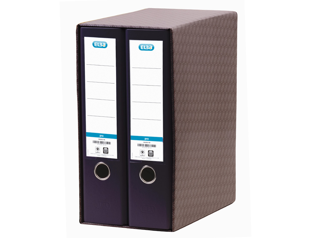 MODULO ELBA 2 PASTA DE ARQUIVO DE ALAVANCA DIN A4 COM RADO 2 ANEIS PRETO LOMBADA DE 80 MM