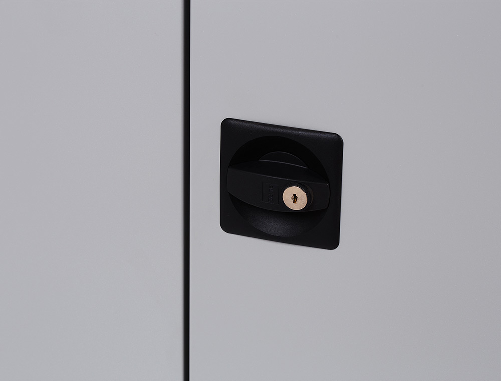 ARMARIO METALICO ROCADA DOIS PORTAS INCLUI QUATRO PRATELEIRA 90X198X45 CM ACABAMENTO AC00 CINZA/CINZA