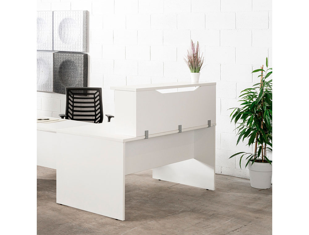 APOIO DE SECRETARIA ROCADA VALIDO PARA MESAS WORK METAL EXECUTIVE 200X30X40 CM ACABAMENTO AN02 CINZA/CINZA