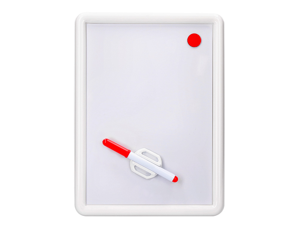 QUADRO BRANCO MANGETICO COM MARCADOR E APAGADOR 25 X 35 CM