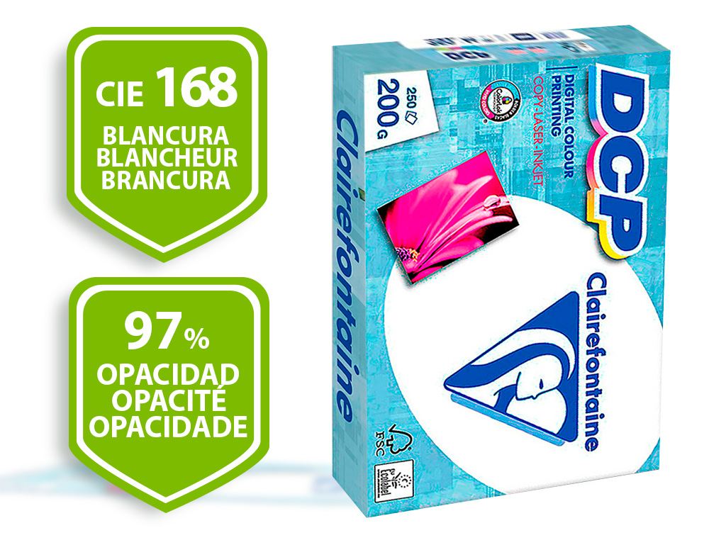 PAPEL FOTOCOPIA CLAIREFONTAINE DIN A4 200 GR EMBALAGEM DE 250 FOLHAS