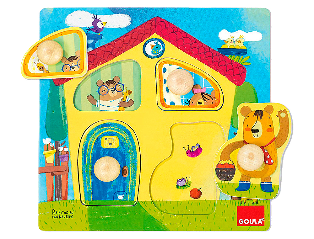 JOGO GOULA DIDATICO PUZZLE CASA DE FAMILIA DOS URSOS