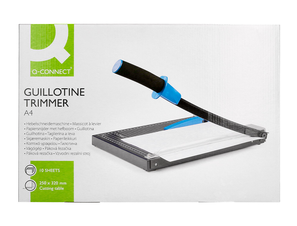CISALHA Q-CONNECT METALICA DE ALANCA DIN A4 CAPACIDADE CORTE 10 FOLHAS