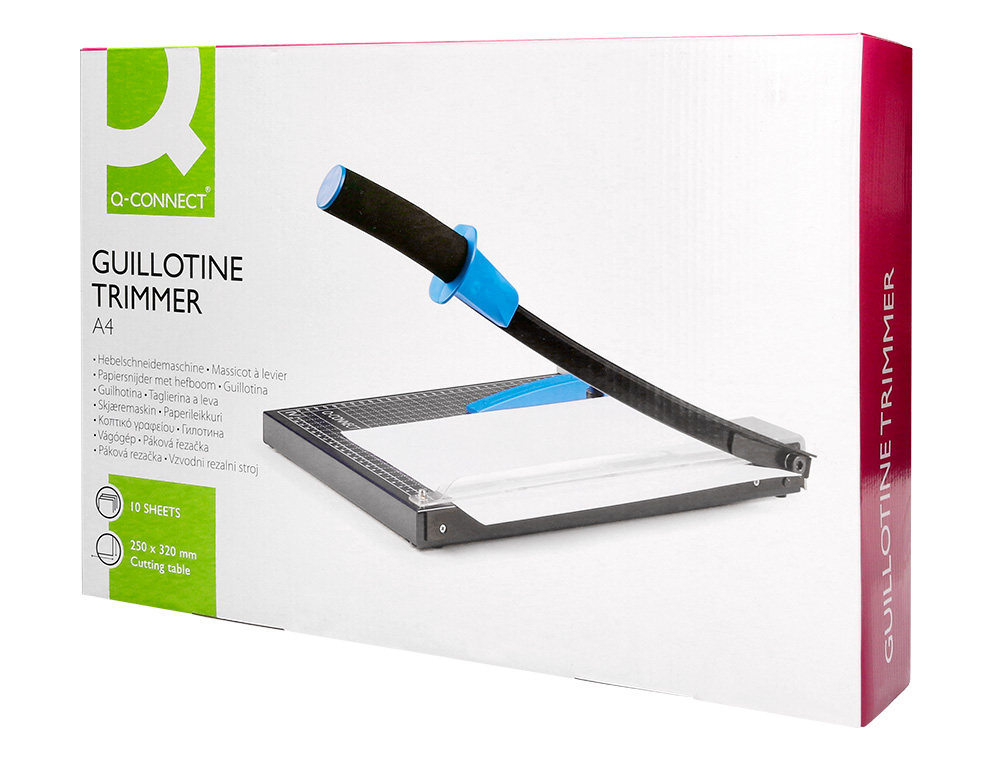 CISALHA Q-CONNECT METALICA DE ALANCA DIN A4 CAPACIDADE CORTE 10 FOLHAS