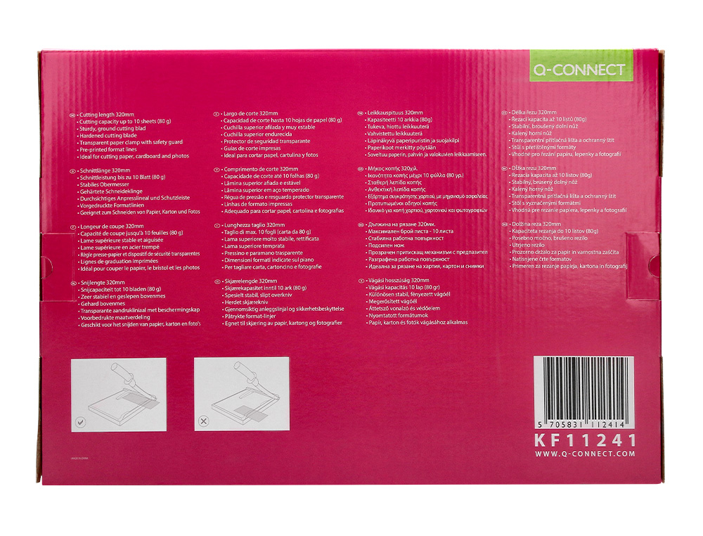 CISALHA Q-CONNECT METALICA DE ALANCA DIN A4 CAPACIDADE CORTE 10 FOLHAS
