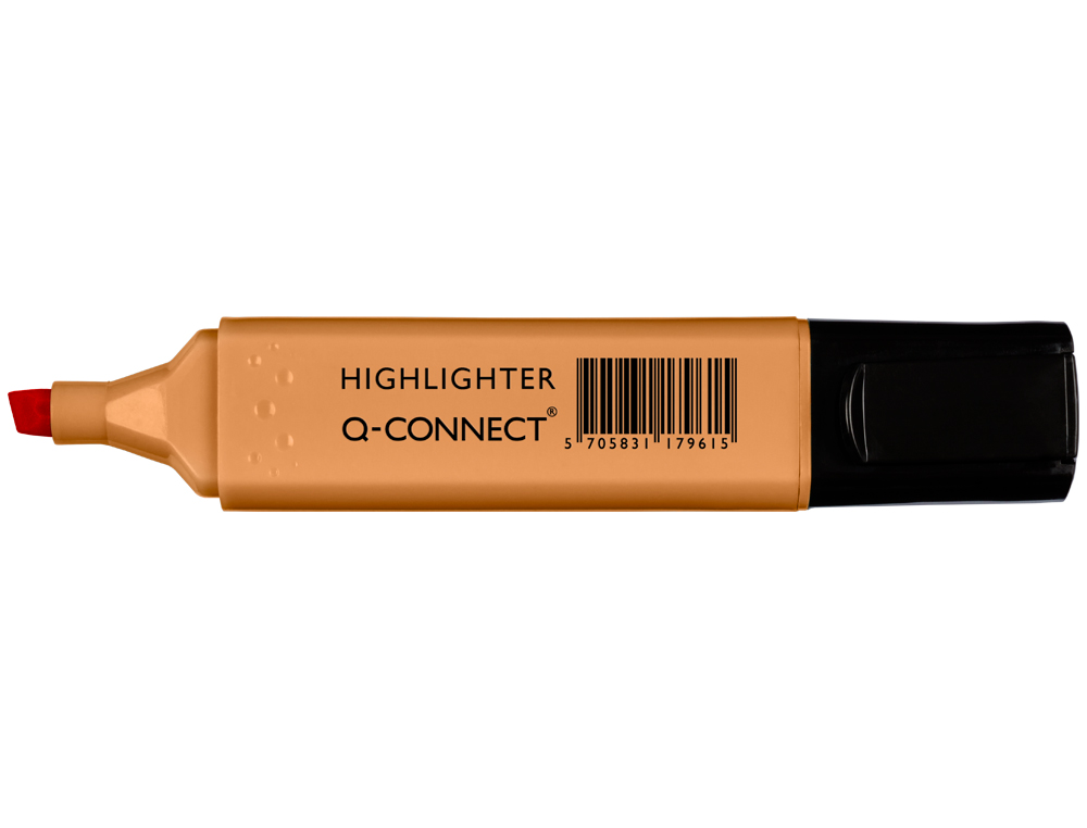 MARCADOR FLUORESCENTE Q-CONNECT PASTEL LARANJA PONTA BISELADA