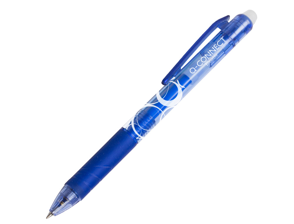 ESFEROGRAFICA Q-CONNECT RETRATIL APAGAVEL 0,7 MM COR AZUL