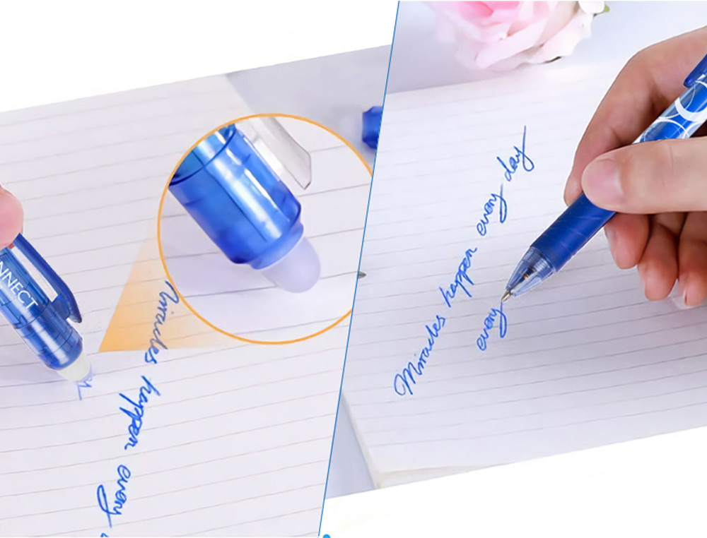 ESFEROGRAFICA Q-CONNECT RETRATIL APAGAVEL 0,7 MM COR AZUL