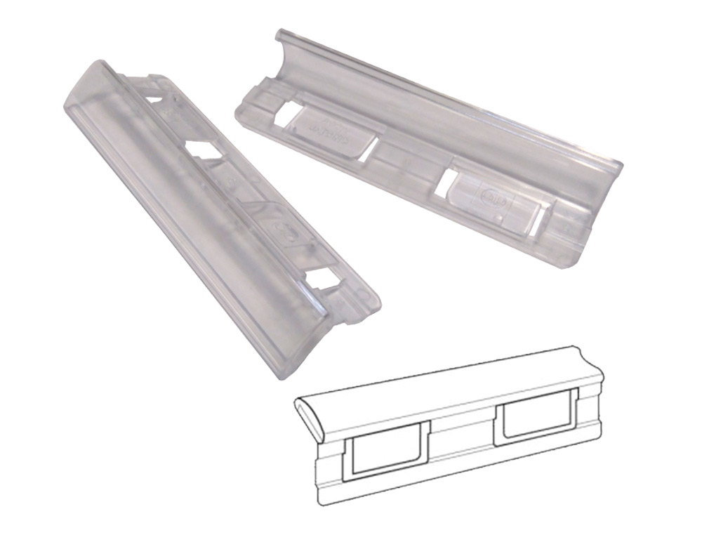 VISOR DE PLASTICO GIO TRANSPARENTE 8,5X1,5 CM