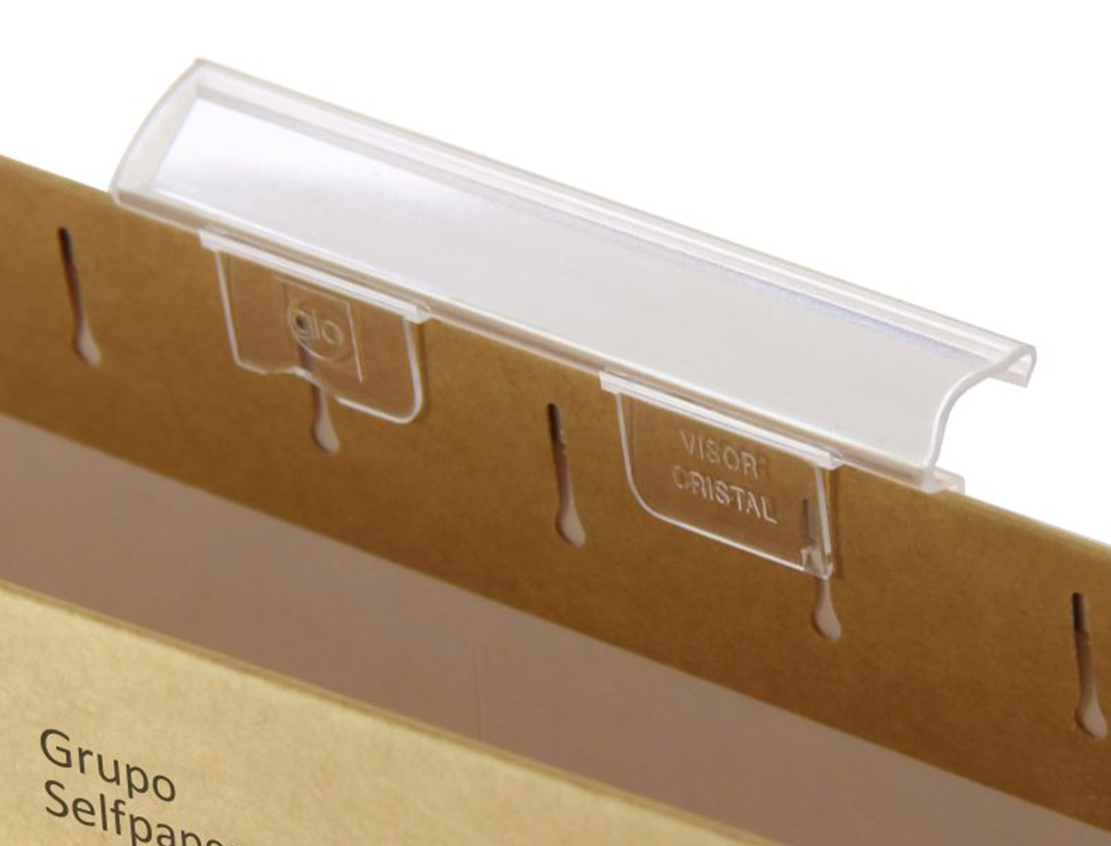 VISOR DE PLASTICO GIO TRANSPARENTE 8,5X1,5 CM