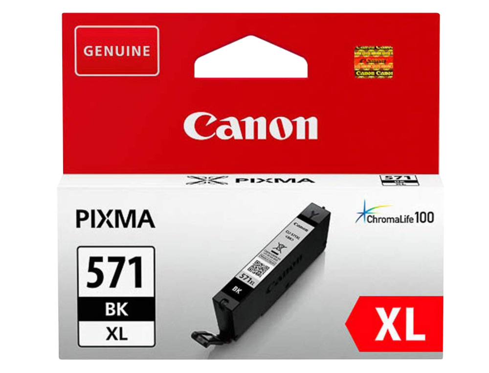 TINTEIRO CANON CLI-571BK XL PIXMA TS5051 / 5053 / 5055 / 6050 / 6051 / 6052 / 8051 / 8052 / 9050 / 9055 PRETO 4425 PAG