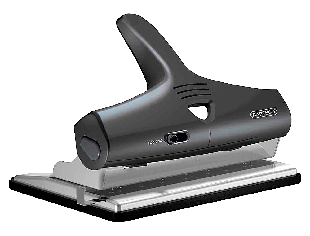 TALADROR RAPESCO ALU 95 NEGRO AJUSTABLE 2, 3 Y 4 TALADROS CAPACIDAD 32 HOJAS