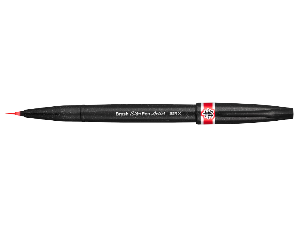 CANETA PINCEL PENTEL ARTIST COR VERMELHO