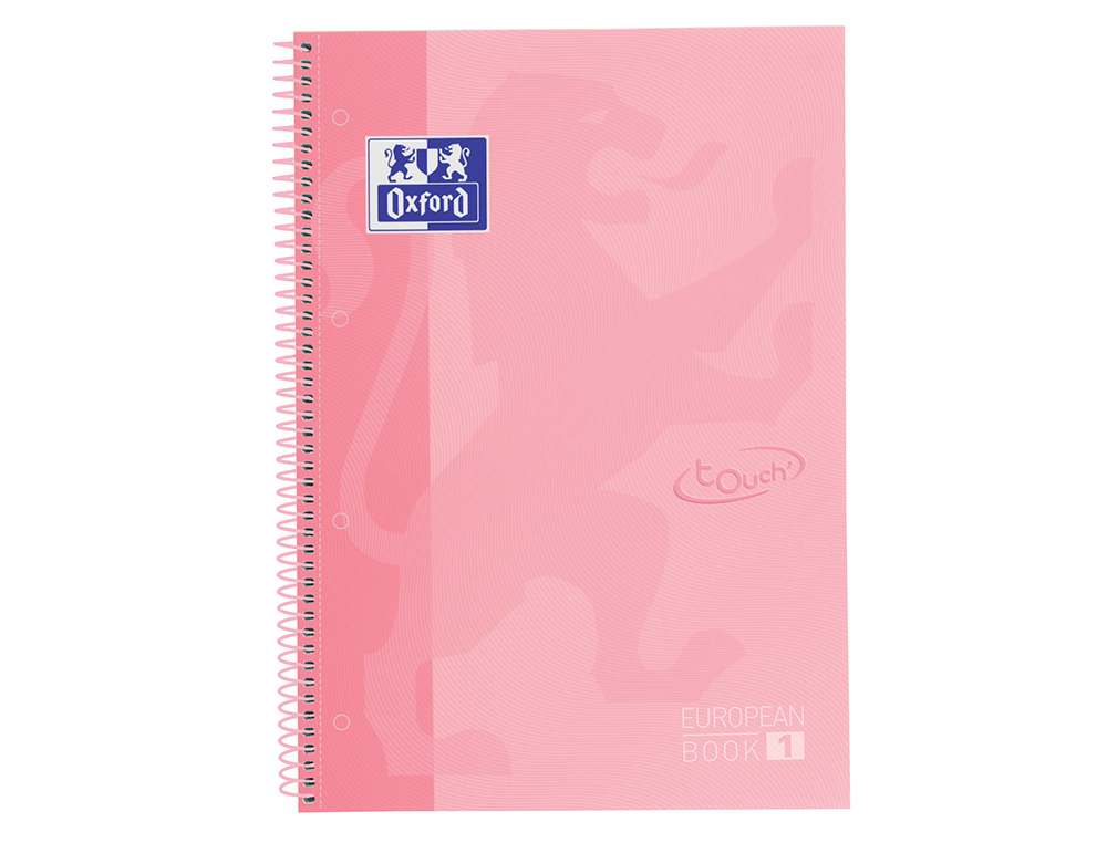 CADERNO ESPIRAL OXFORD EBOOK 1 SCHOOL TOUCH TE DIN A4+ 80 FOLHAS QUADRICULA 5 MM COM MARGEM FLAMINGO PASTEL