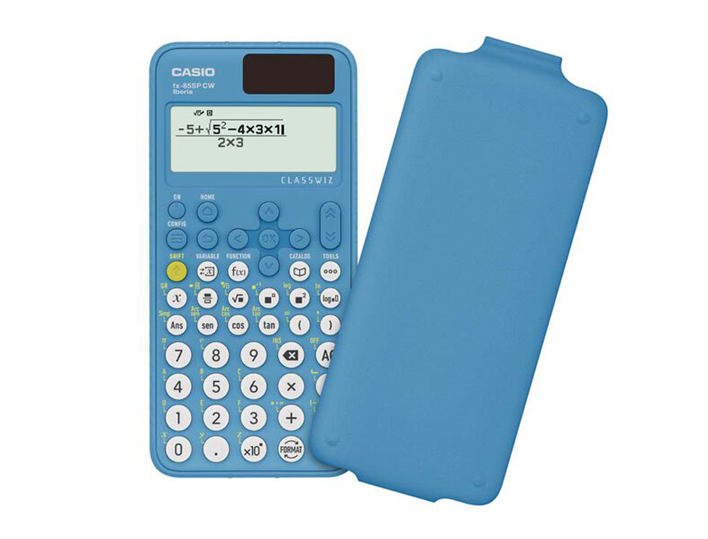 CALCULADORA CASIO FX-85SP CW IBERIA SOLAR CIENTIFICA 300 FUNCOES 9 MEMORIAS 15+10+2 DIGITOS 16 MB FLASH COM CAPA