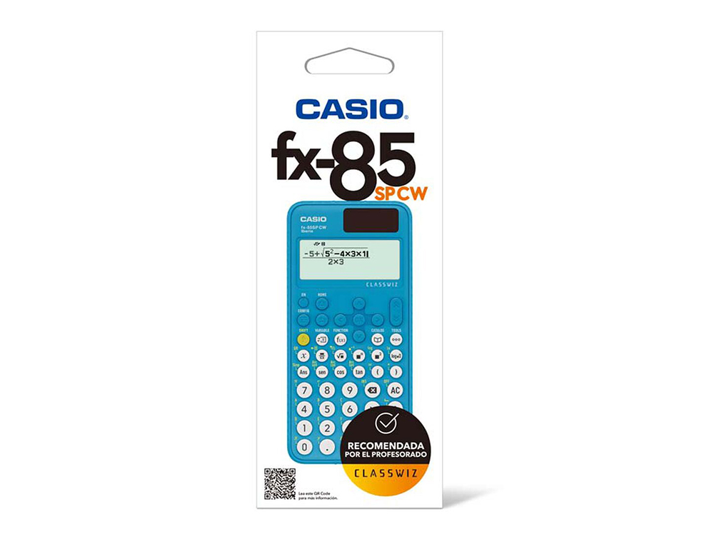 CALCULADORA CASIO FX-85SP CW IBERIA SOLAR CIENTIFICA 300 FUNCOES 9 MEMORIAS 15+10+2 DIGITOS 16 MB FLASH COM CAPA