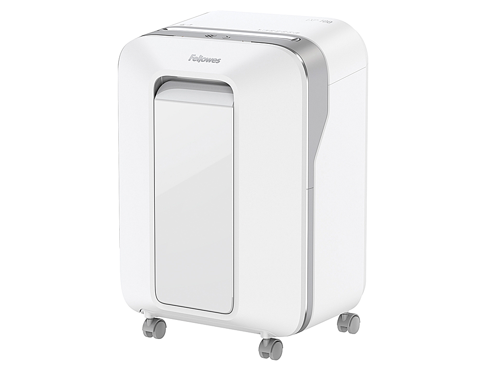 DESTRUIDORA DE DOCUMENTOS FELLOWES LXP-100M CAPACIDADE DE 15 FOLHAS SEGURANCA P5 BRANCA CESTO 23 L AGRAFES CLIPS E CARTO
