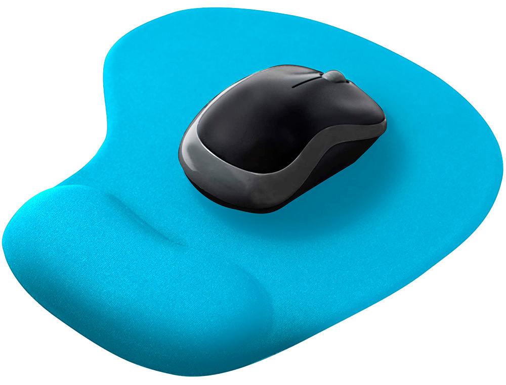 TAPETE PARA RATO Q-CONNECT COM APOIO DE PULSOS DE GEL COR TURQUESA