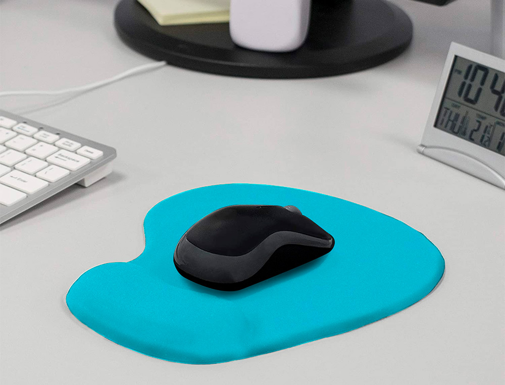 TAPETE PARA RATO Q-CONNECT COM APOIO DE PULSOS DE GEL COR TURQUESA