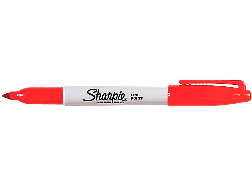 MARCADOR SHARPIE PERMANENTE PONTA FINA VERMELHO