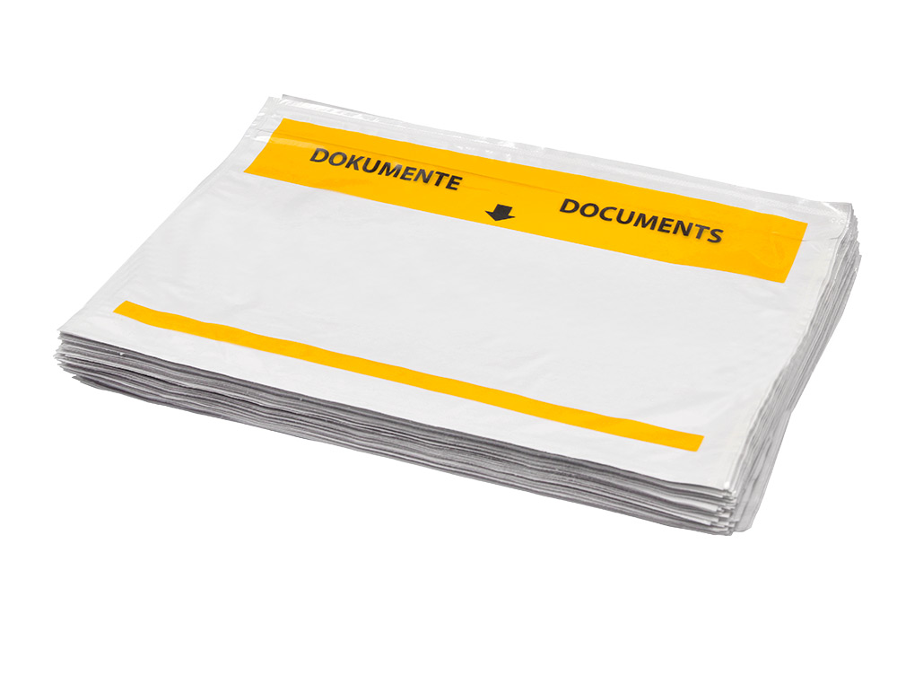 ENVELOPE AUTOADESIVO Q-CONNECT PORTA DOCUMENTOS MULTILINGUE 225X165 MM JANELA TRANSPARENTE PACK DE 100 UNIDADES