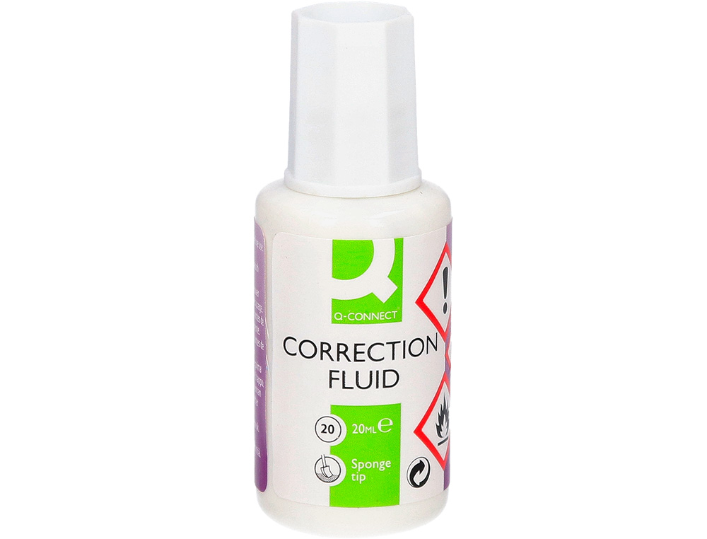 CORRETOR Q-CONNECT FRASCO 20ML APLICADOR ESPUMA