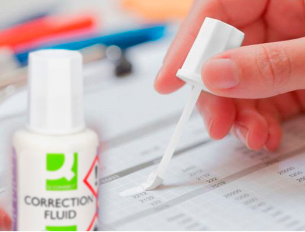 CORRETOR Q-CONNECT FRASCO 20ML APLICADOR ESPUMA
