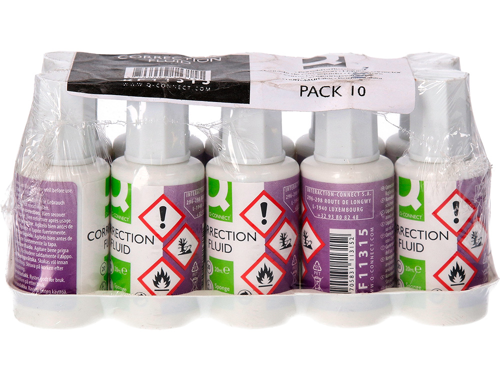 CORRETOR Q-CONNECT FRASCO 20ML APLICADOR ESPUMA