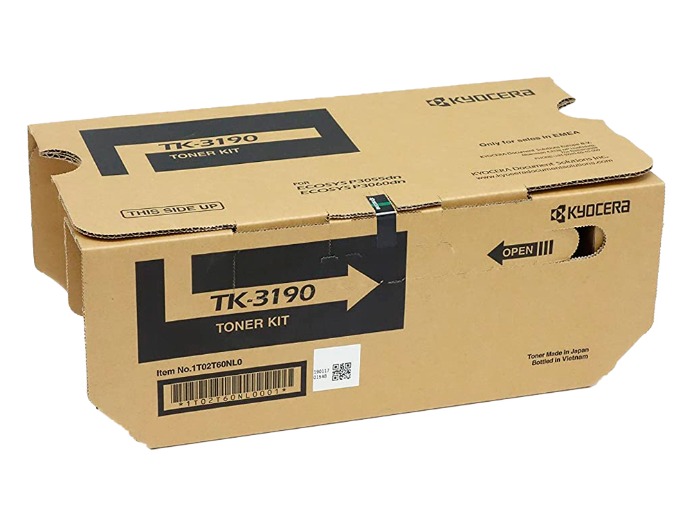 TONER KYOCERA TK-3190 ECOSYS P3055 / P3060 PRETO 25000 PAGINAS