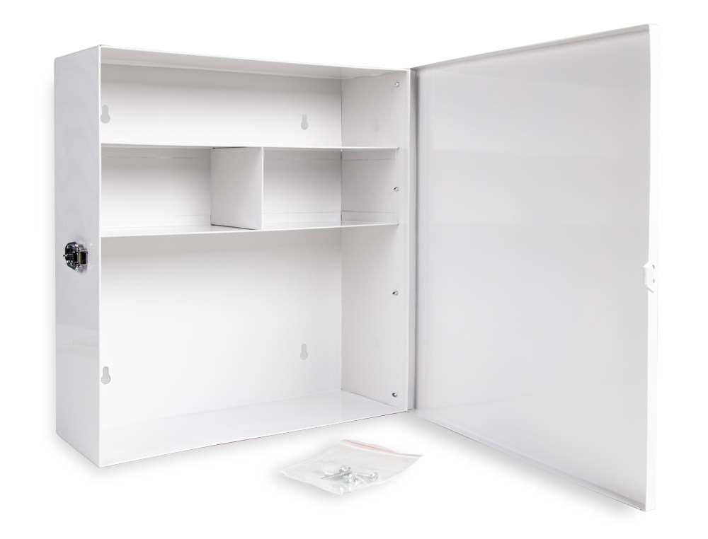 CAIXA DE PRIMEIROS SOCORROS Q-CONNECT METALICA 4 COMPARTIMENTOS VAZIO 330X360X120 MM