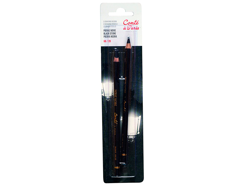 LAPIS CONTE A PARIS PONTA PRETA HB/2B BLISTER DE 2 UNIDADES