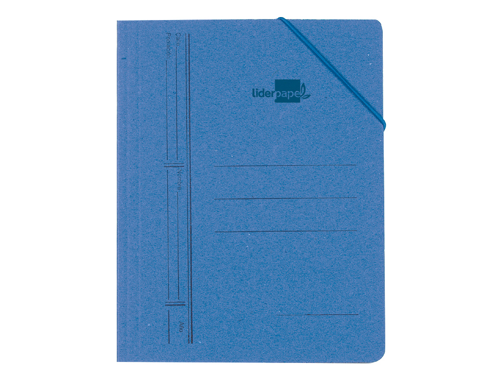PASTA DE ELASTICOS LIDERPAPEL QUARTO, SIMPLES AZUL