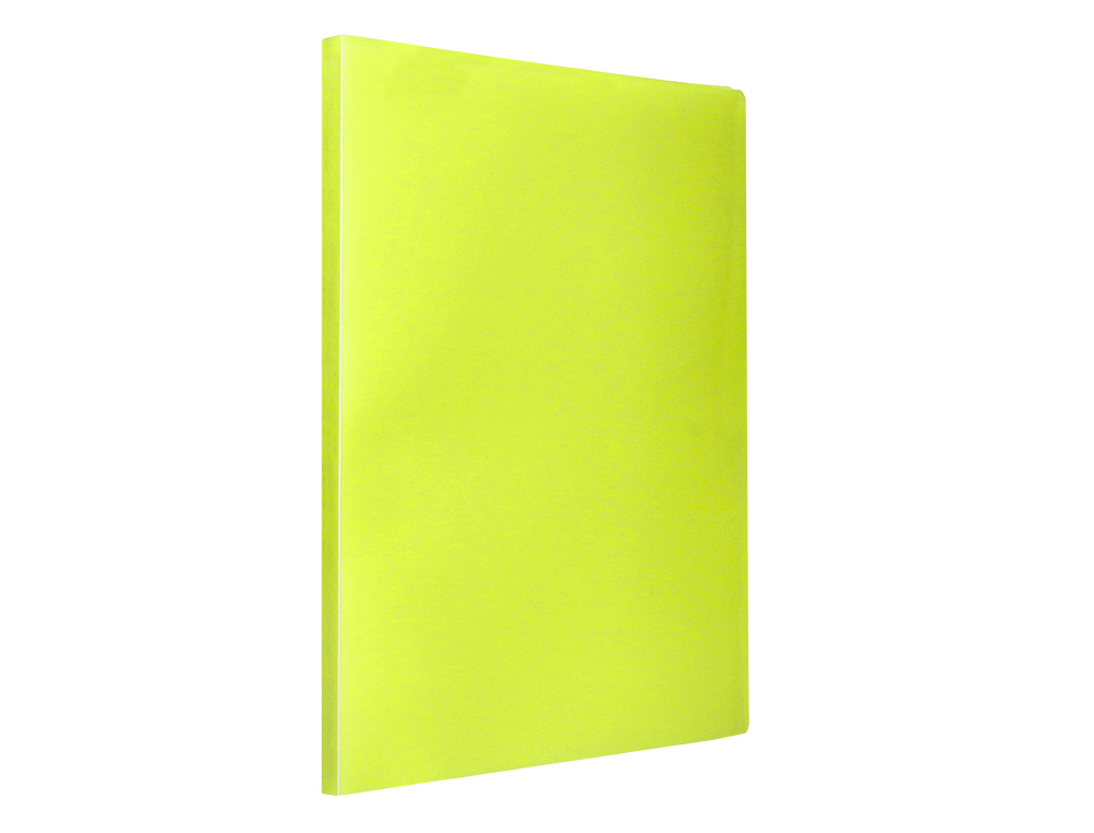 CAPA CATALOGO LIDERPAPEL 60 BOLSAS POLIPROPILENO DIN A4 AMARELO FLUOR OPACO
