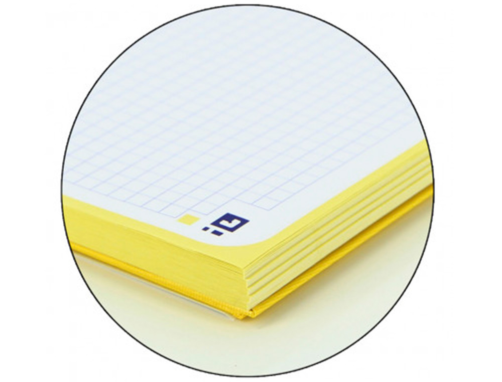 RECARGA COR 1 OXFORD DIN A4+ 80 FOLHAS 90 GR QUADRICULA 5 MM 4 FUROS COR AMARELO