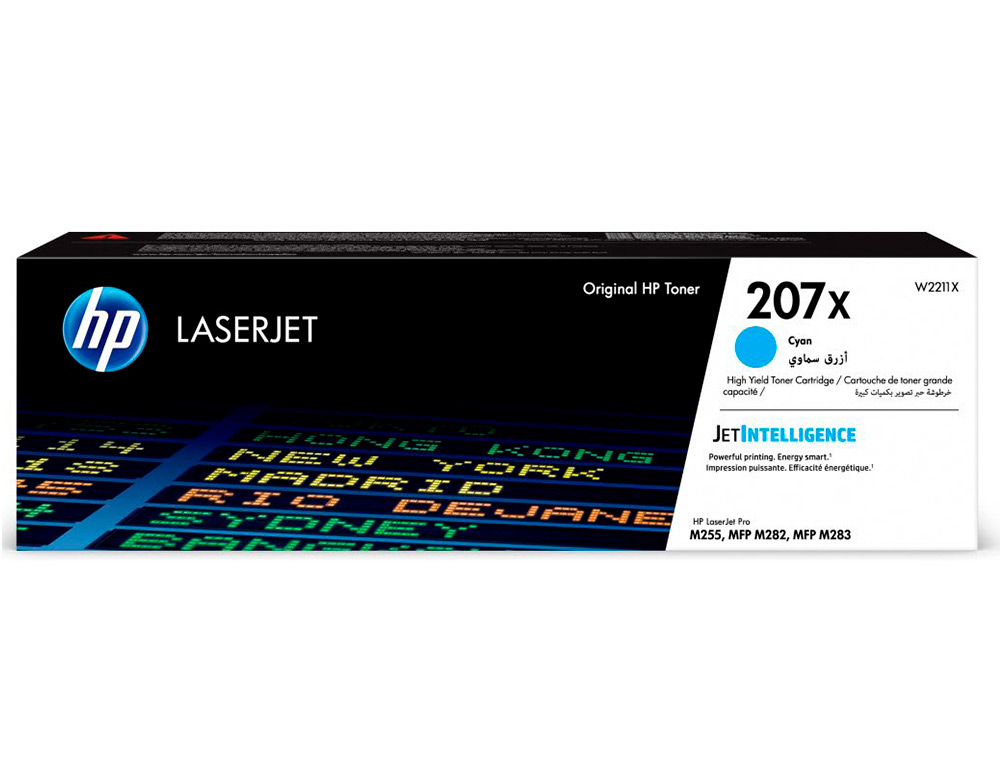 TONER HP 207X COLOR LASERJET PRO M282NW / M283FDN / M283FDW CIAN 2.450 PAGINAS