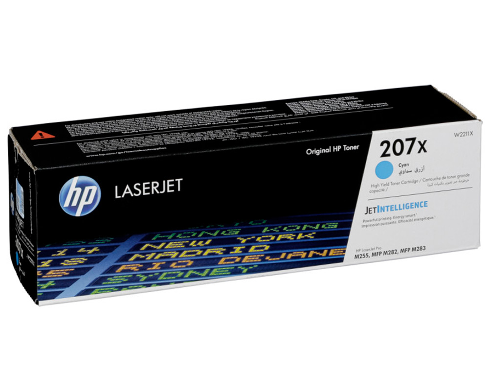 TONER HP 207X COLOR LASERJET PRO M282NW / M283FDN / M283FDW CIAN 2.450 PAGINAS