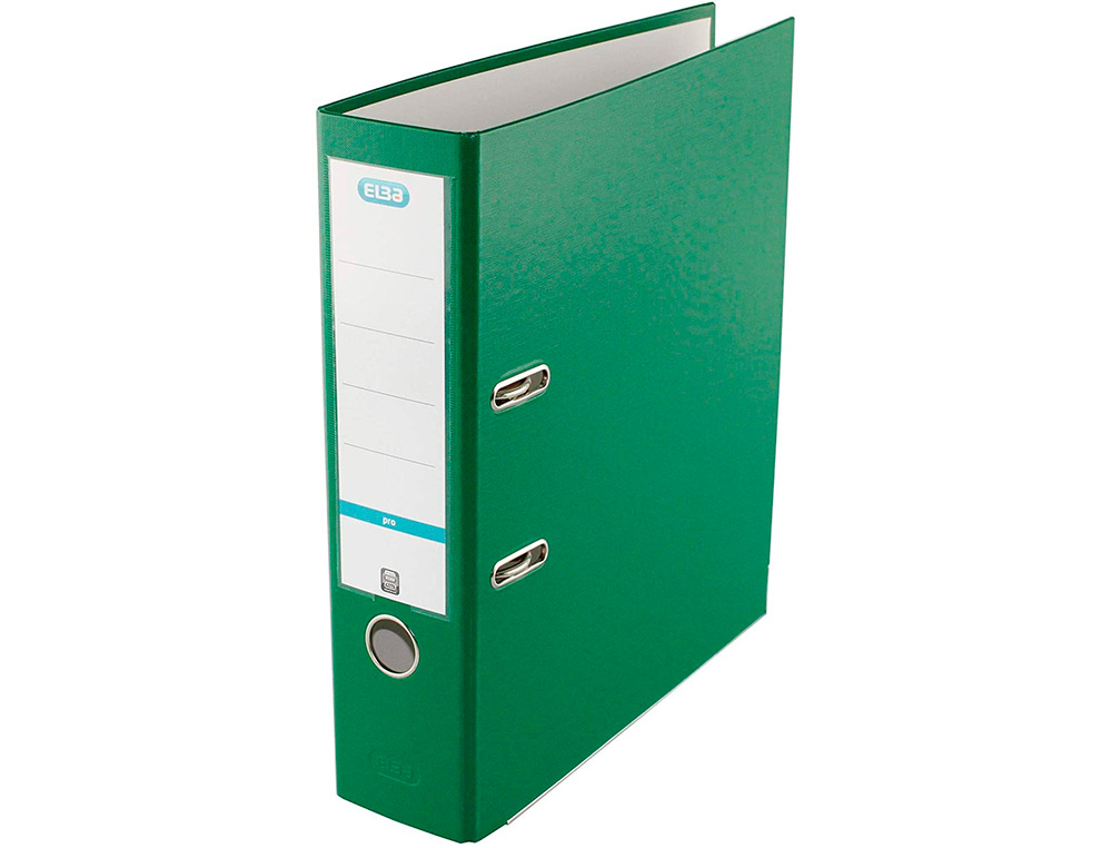 PASTA DE ARQUIVO DE ALAVANCA ELBA TOP CARTAO COMPACTO POLIPROPILENO COM RADO DIN A4 LOMBADA DE 80 MM VERDE