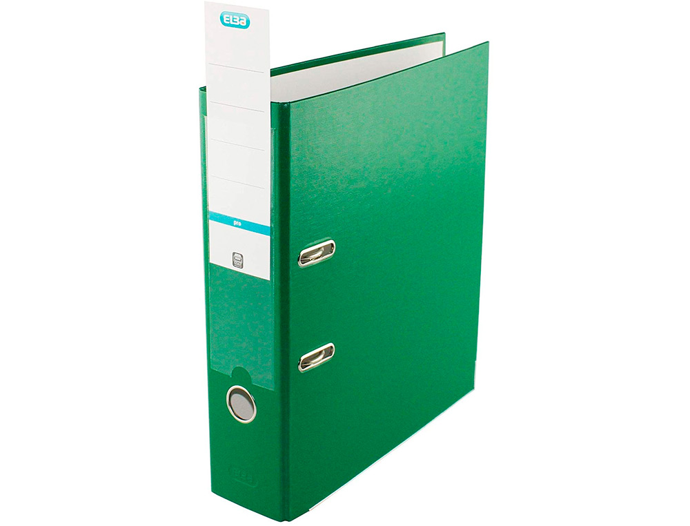 PASTA DE ARQUIVO DE ALAVANCA ELBA TOP CARTAO COMPACTO POLIPROPILENO COM RADO DIN A4 LOMBADA DE 80 MM VERDE