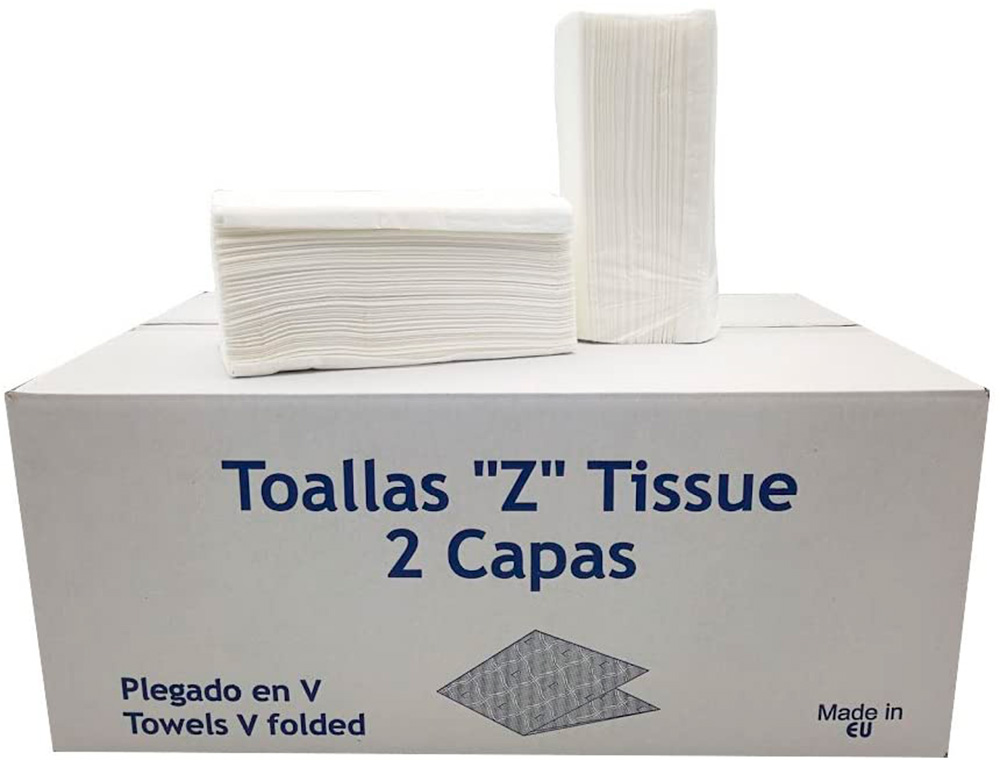 TOALHETE DE PAPEL SECA MOS DAHI Z ECOPASTA 2 CAPAS CAIXA COM 20 PACK DE 200 UNIDADES