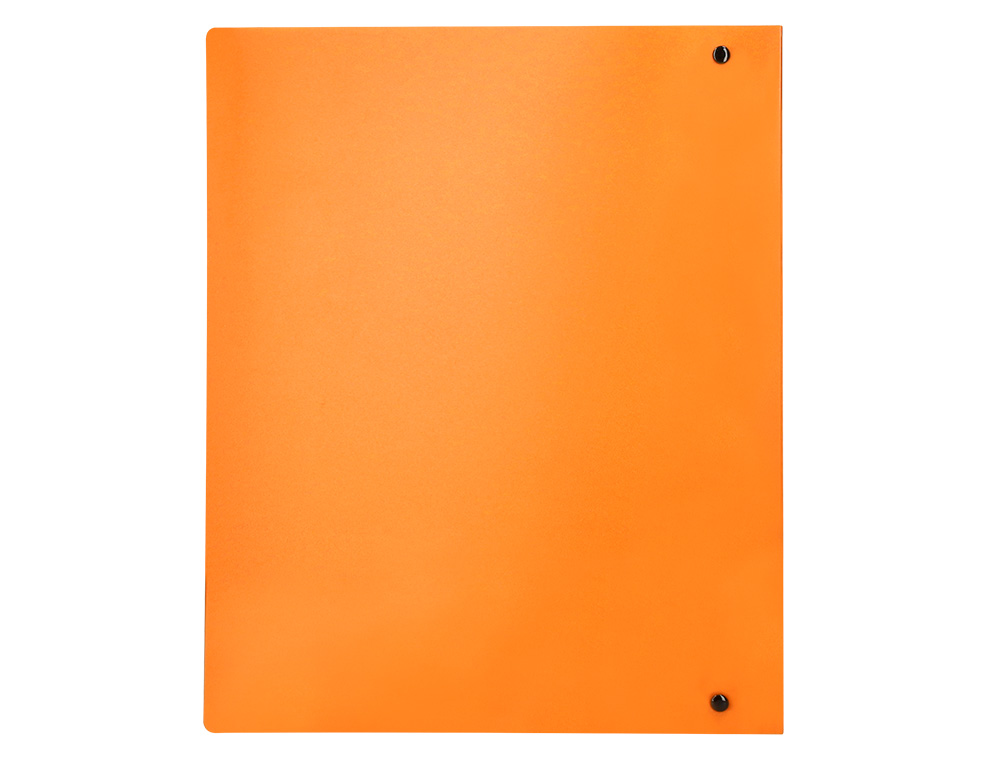 PASTA LIDERPAPEL POLIPROPILENO DIN A4 4 ANEIS MISTOS 40 MM LARANJA FLUOR OPACO