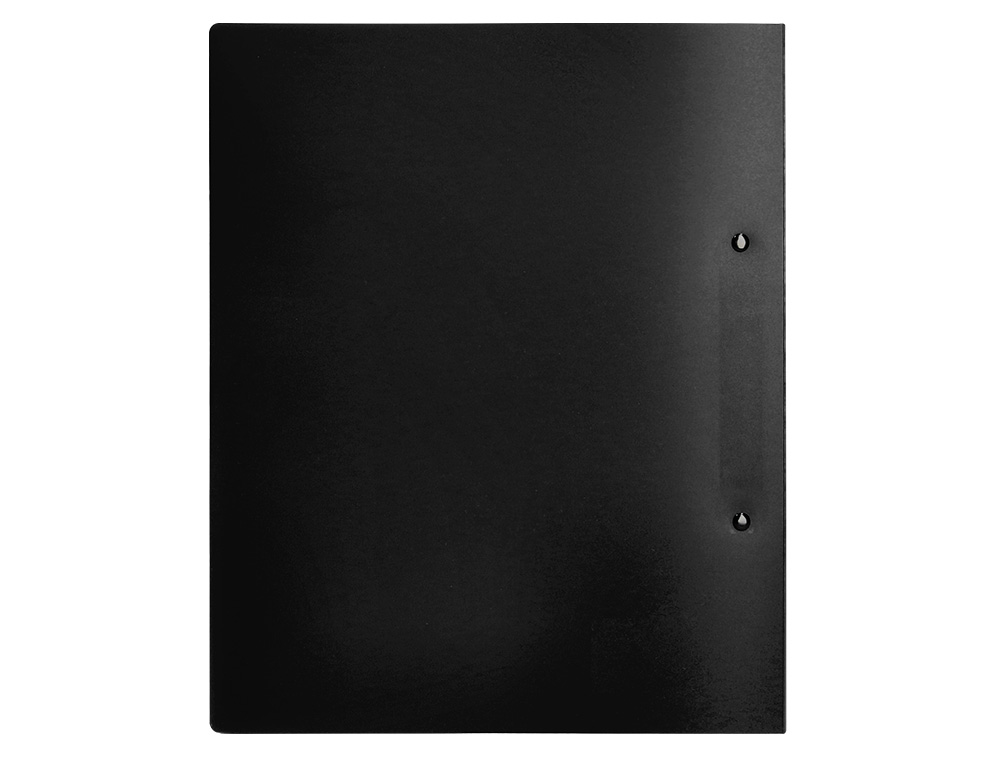PASTA CANGURU LIDERPAPEL POLIPROPILENO DIN A4 2 ANEIS 40 MM MISTOS PRETO OPACO