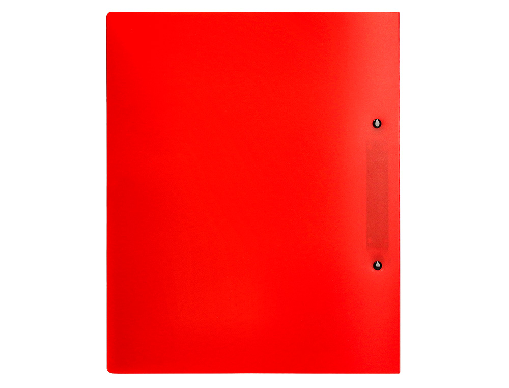 PASTA CANGURU LIDERPAPEL POLIPROPILENO DIN A4 2 ANEIS 40 MM MISTOS VERMELHO TRANSLICUDO