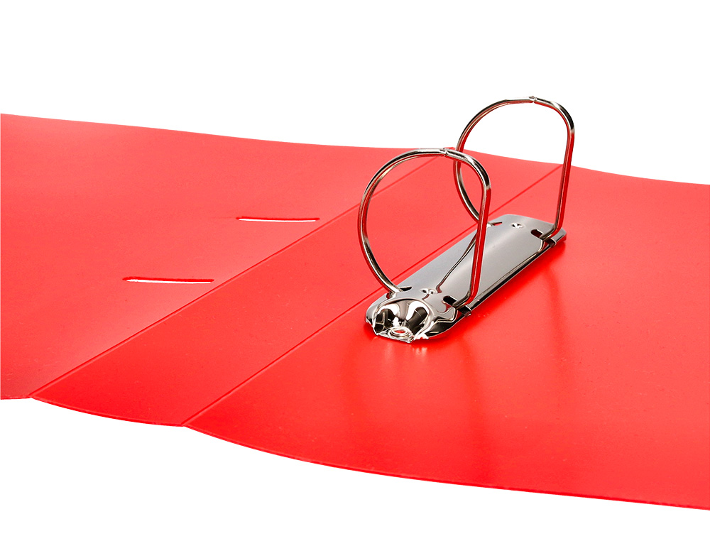 PASTA CANGURU LIDERPAPEL POLIPROPILENO DIN A4 2 ANEIS 40 MM MISTOS VERMELHO TRANSLICUDO
