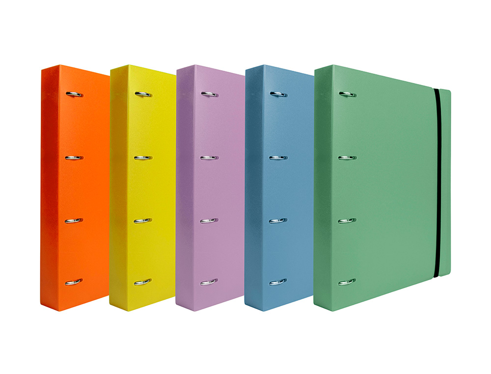 PASTA LIDERPAPEL COM RECARGA POLIPROPILENO DIN A4 4 ANEIS 25MM QUADRICULA 5MM MENTA OPACO