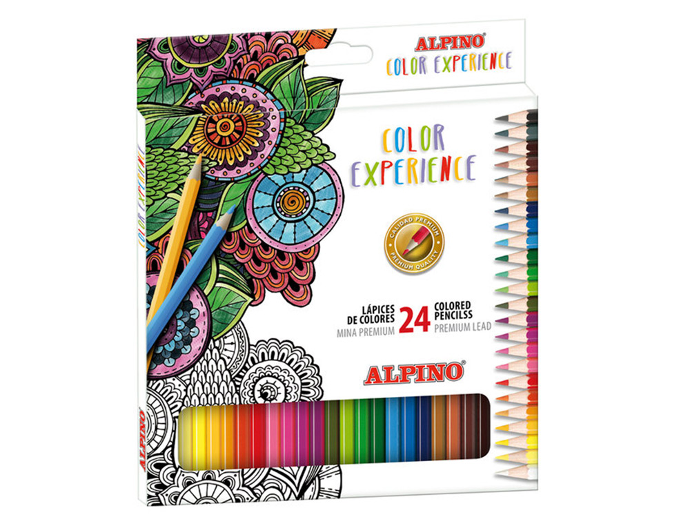 SET DE DESENHO ALPINO COLOR EXPERIENCE 24 LPIS DE COR E LIVRO DE 120 MANDALAS