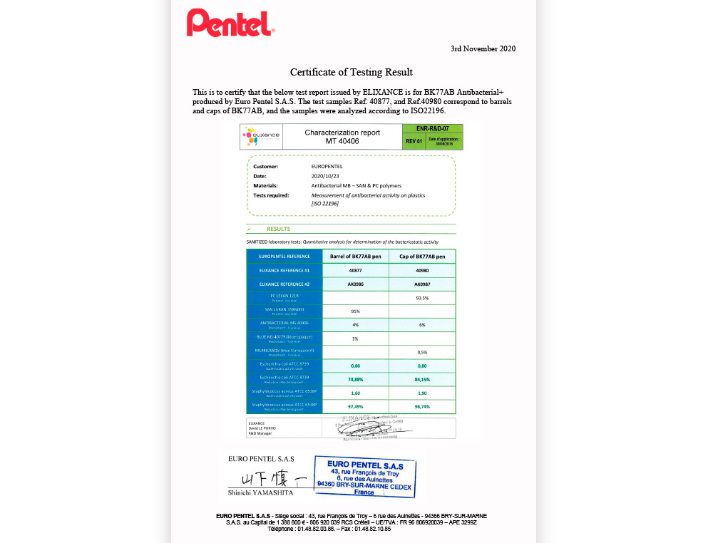 ESFEROGRAFICA PENTEL BK77 ANTIBACTERIAL VERDE