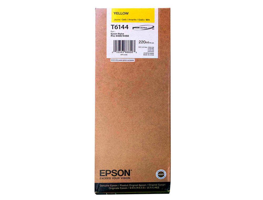 TINTEIRO EPSON GF STYLUS PHOTO 4450/4400 AMARELO ALTA CAPACIDADE