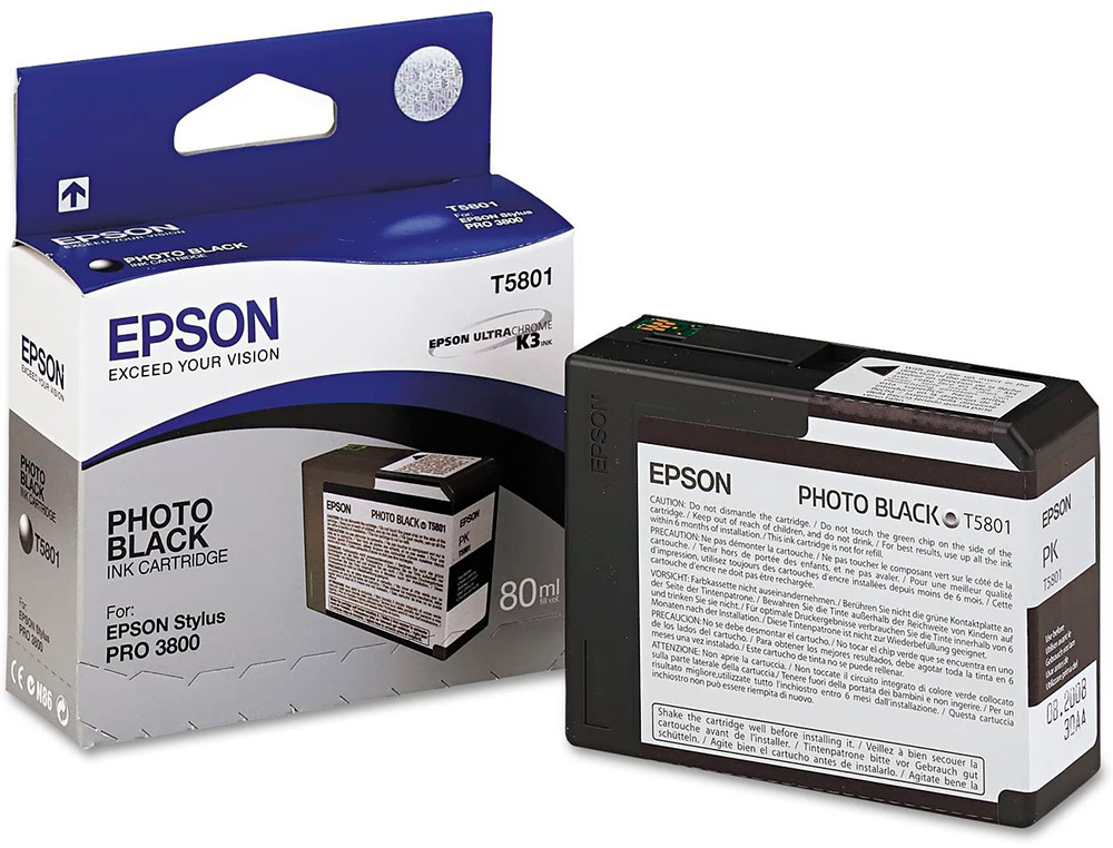 TINTEIRO EPSON STYLUS PRO-3800/3880 PRETO PHOTO (80ML)