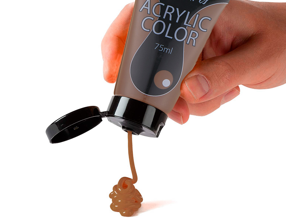 TINTA ACRILICA PENTEL EM TUBO DE 75 ML COR CASTANHO ESCURO